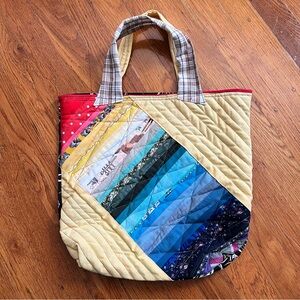 Rainbow handmade tote bag!